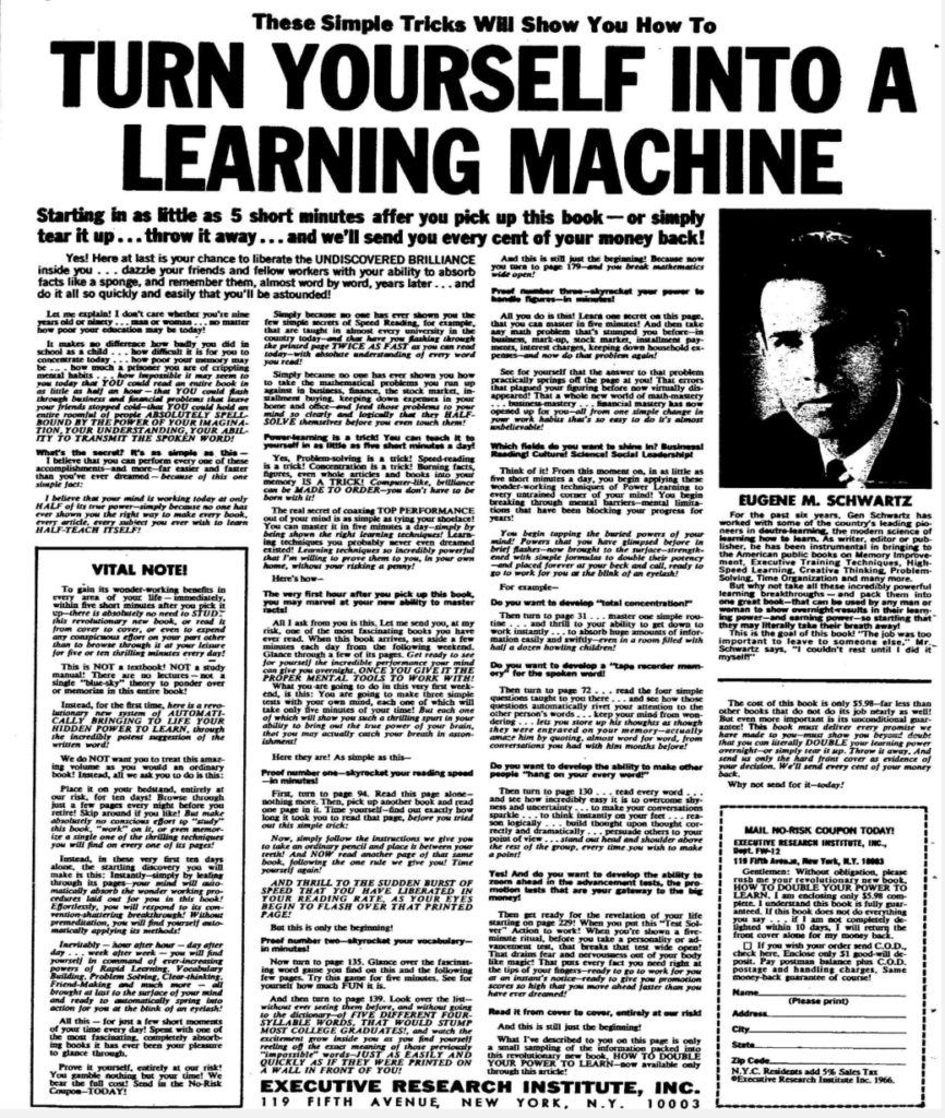 Eugene Schwartz- TURN YOURSELF INTO A LEARNING MACHINE